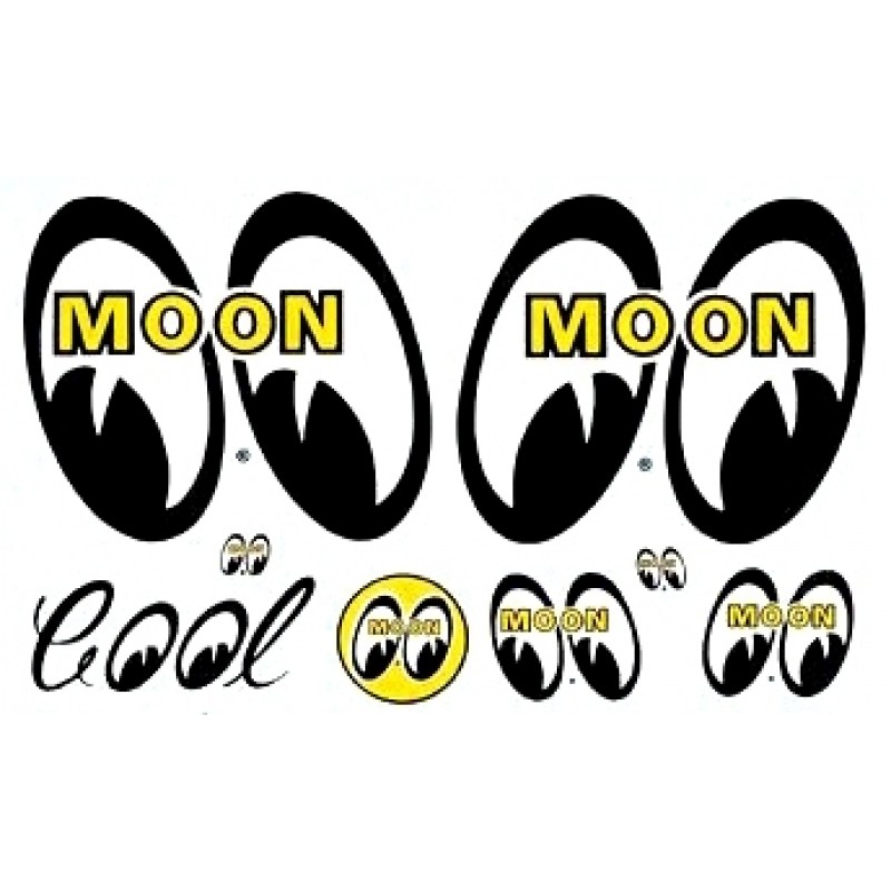 Set de 8 autocollants MOON "yeux"