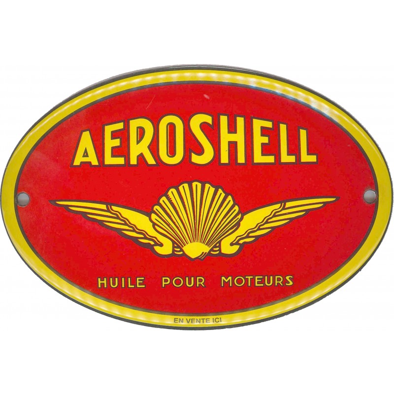 Plaque émaillée AEROSHELL (80x120mm)
