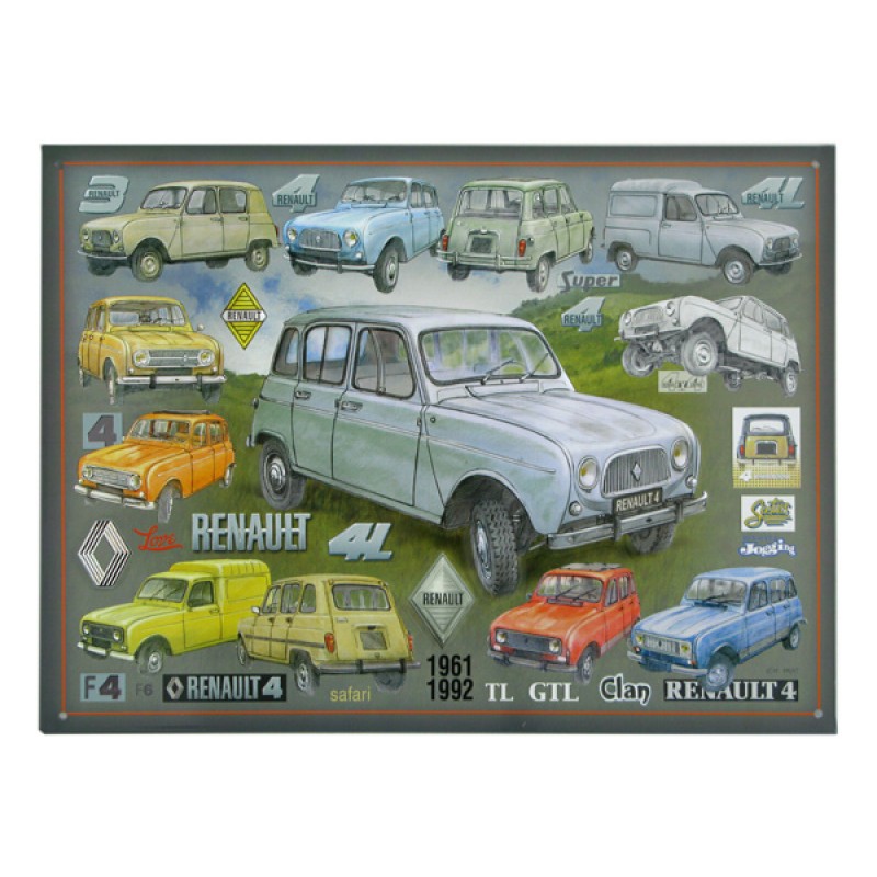 Tôle sérigraphiée avec relief 4L COLLAGE (400x300mm)