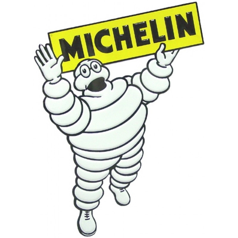 Tôle peinte emboutie découpée BIBENDUM PANCARTE (280x430mm)