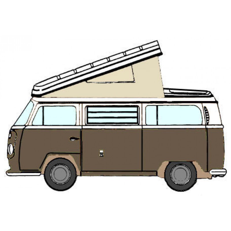 Toile de Westfalia 68-73 à 3 fenêtres BEIGE qualité éco