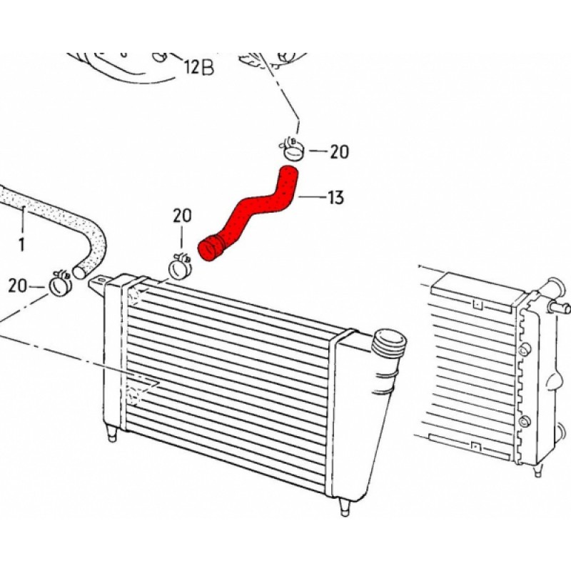 Durite de radiateur, radiateur d´huile/tuyau, 83-92